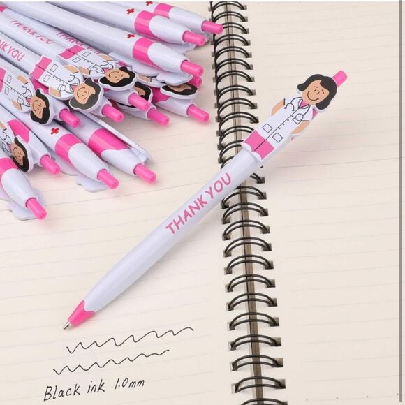 Pens Doctor Thank You Gifts Drs Healthcare Workers Pink 72 Pack Black Ink SM4 - Picture 5 of 7
